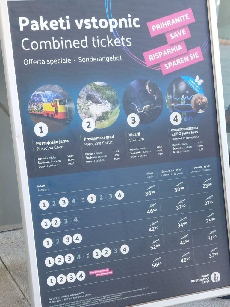 Cueva de Postojna tickets